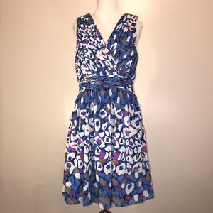 Colorful Leopard Print Chiffon Dress